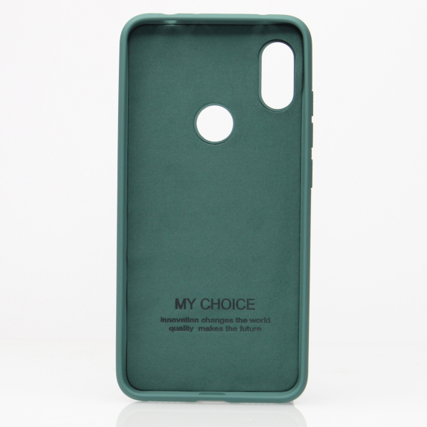 Силиконовый чехол SOFT Silicone Case для Xiaomi Redmi Note 6 Pro HQ (с логотипом) темно-зеленый
