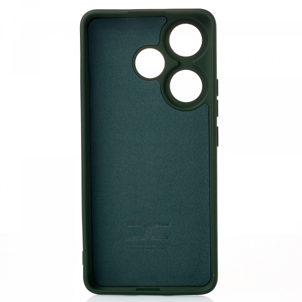 Силиконовый чехол SOFT Silicone Case для Xiaomi Poco F6/Redmi Turbo 3 (без лого) темно-зеленый