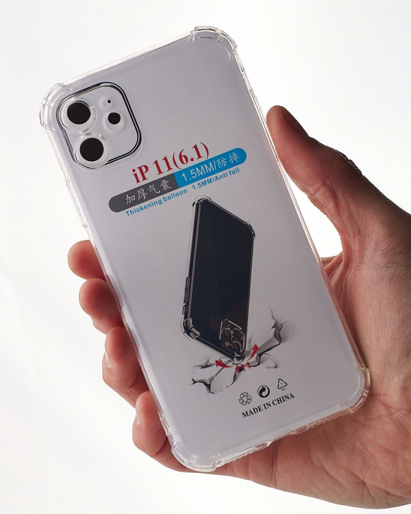 Силиконовый чехол WS SHOCKPROOF для iPhone 11 прозрачный