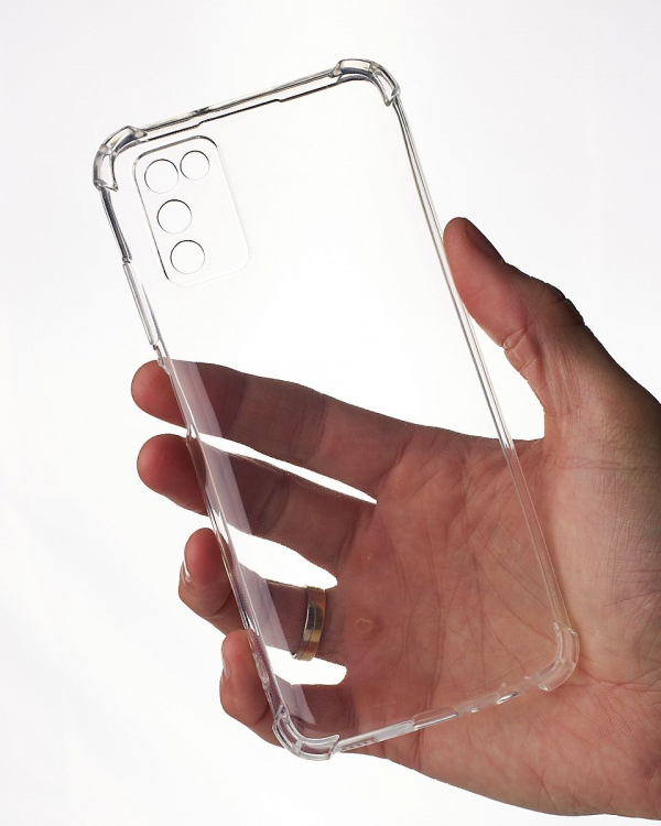 Силиконовый чехол WS SHOCKPROOF для Samsung A03S прозрачный