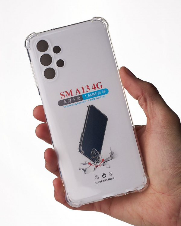 Силиконовый чехол WS SHOCKPROOF для Samsung A13 4G прозрачный