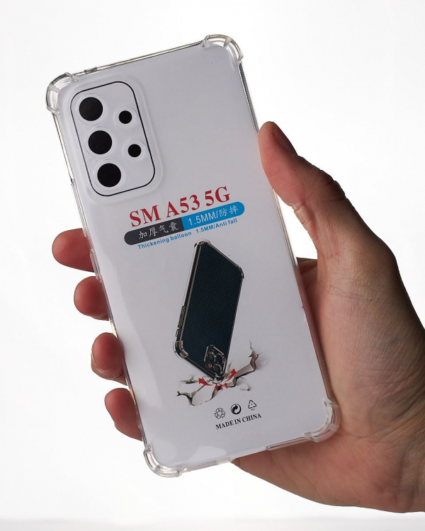 Силиконовый чехол WS SHOCKPROOF для Samsung A53 5G прозрачный