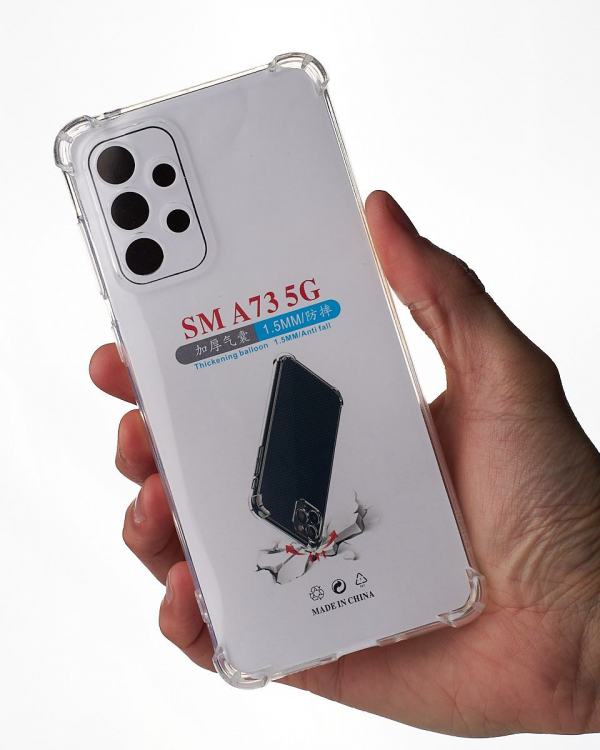 Силиконовый чехол WS SHOCKPROOF для Samsung A73 5G прозрачный