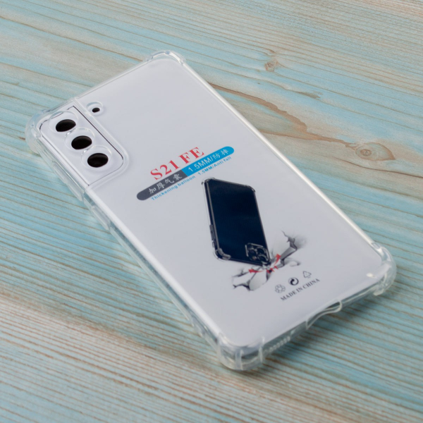 Силиконовый чехол WS SHOCKPROOF для Samsung S21 FE прозрачный