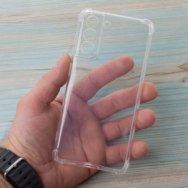 Силиконовый чехол WS SHOCKPROOF для Samsung S21 FE прозрачный