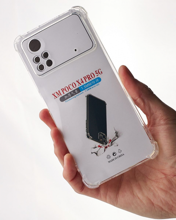 Силиконовый чехол WS SHOCKPROOF для Xiaomi Poco X4 Pro прозрачный
