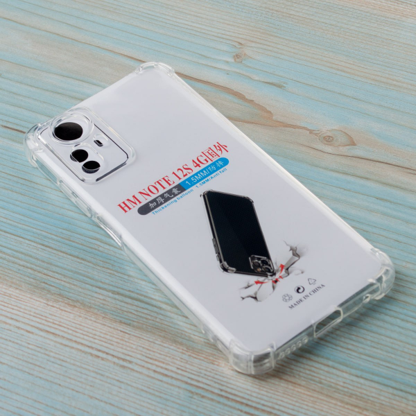 Силиконовый чехол WS SHOCKPROOF для Xiaomi Redmi Note 12S прозрачный