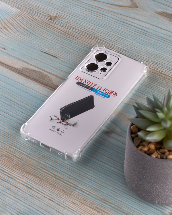 Силиконовый чехол WS SHOCKPROOF для Xiaomi Redmi Note 12 4G прозрачный
