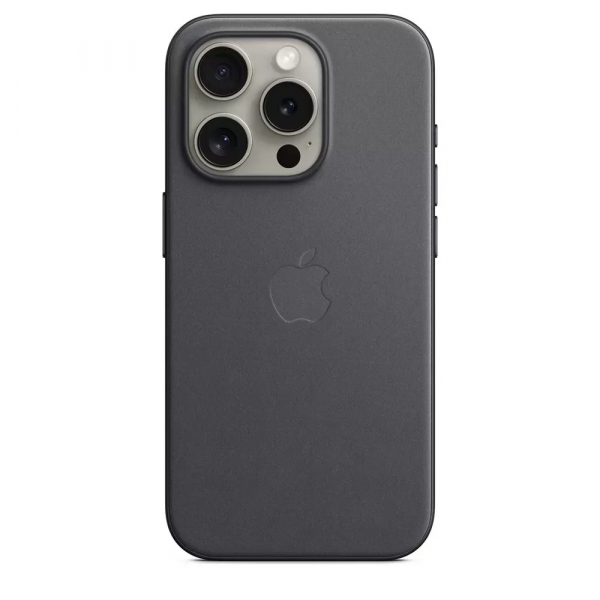 Тканевый чехол MagSafe WOVEN для iPhone 15 Pro черный