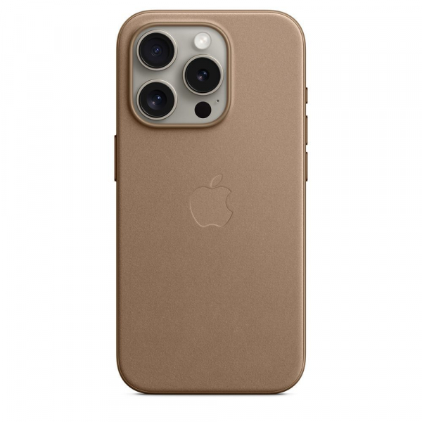 Тканевый чехол MagSafe WOVEN для iPhone 15 Pro светло-коричневый