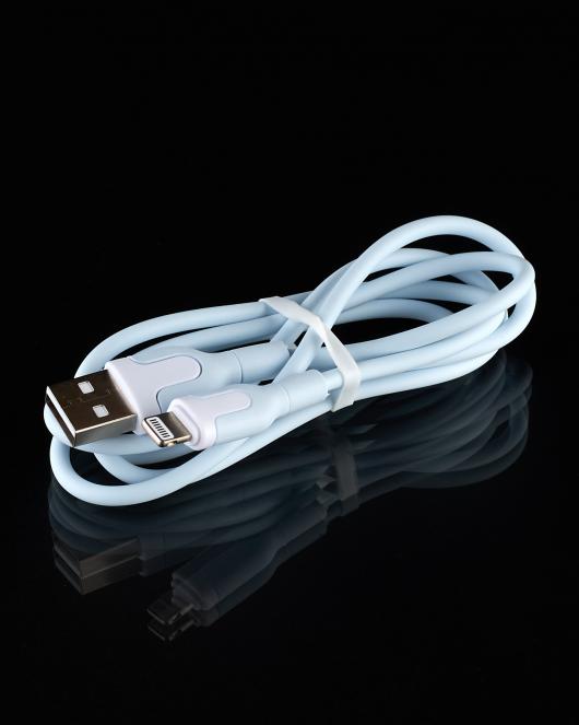 USB cable DC Lightning (CL-12) 2.1A голубой