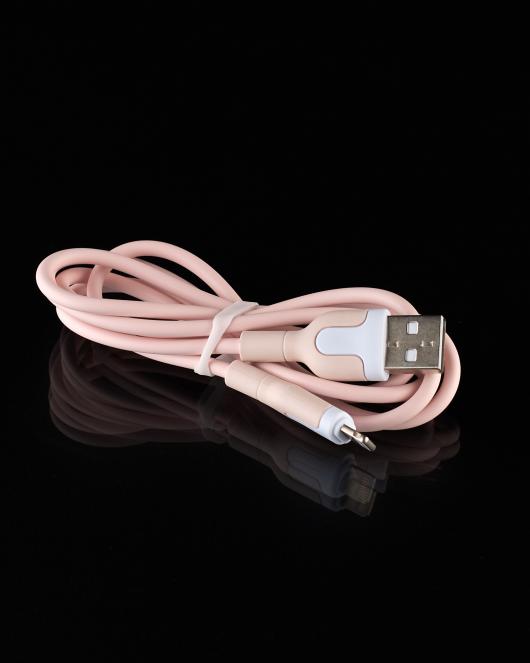 USB cable DC Lightning (CL-12) 2.1A розовый