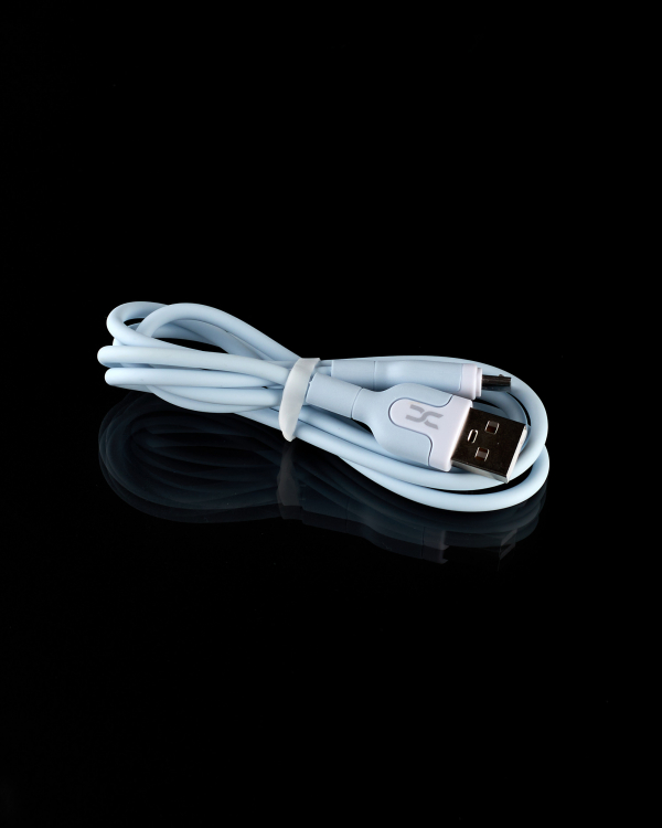 USB cable DC micro (CL-12) 2.1A голубой