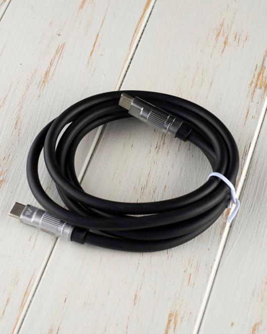 USB cable DC Type-C to Type-C (CL-F28B) OD6.0/ PD/ 60W/ 1.2m черный