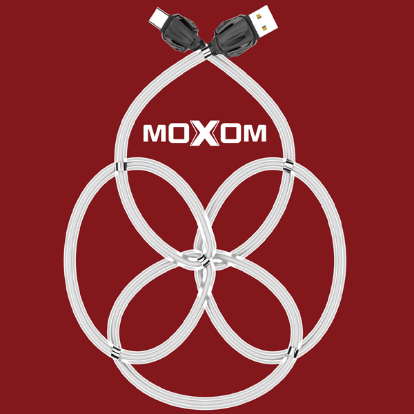 USB cable MOXOM Lightning (MX-CB46) Magnetic clips белый