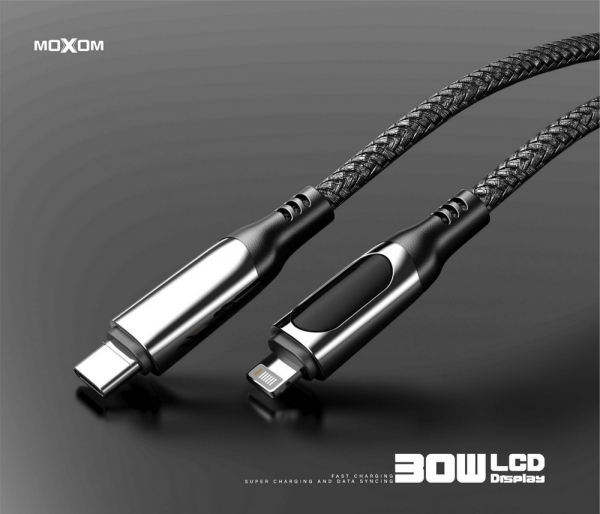 USB cable MOXOM Type-C to Lightning (MX-CB91) черный