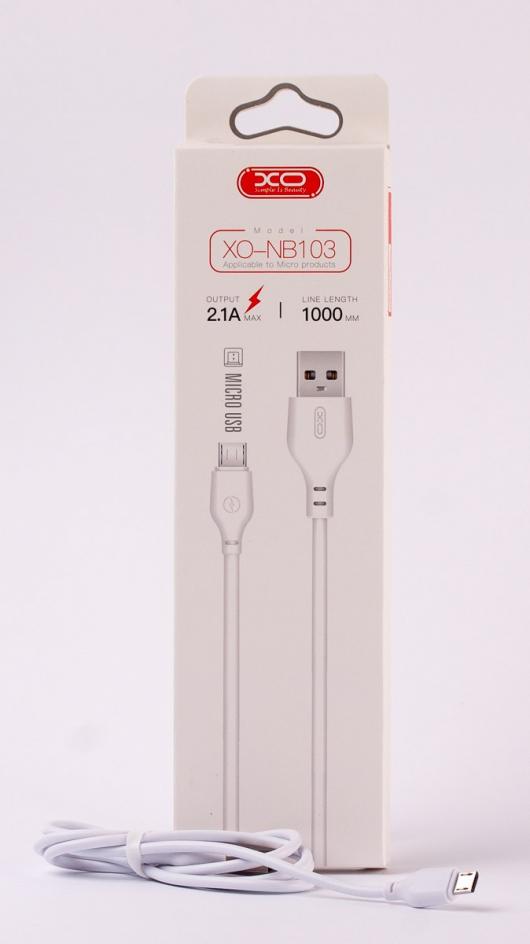 USB cable XO micro USB (NB103) Bell 1m белый