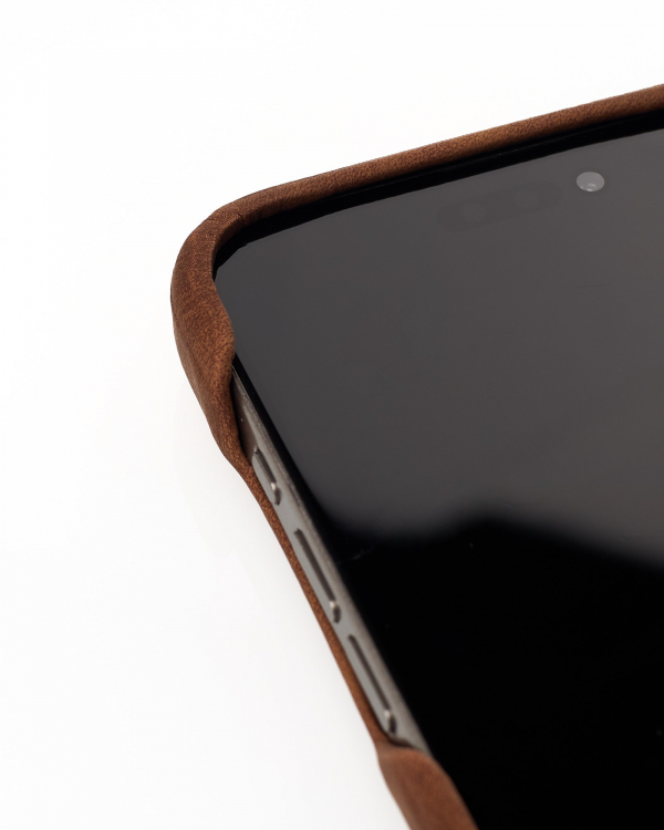Чехол LEATHER Case для iPhone 14 Pro brown
