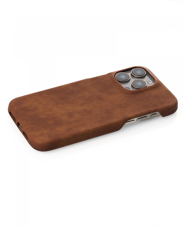 Чехол LEATHER Case для iPhone 14 Pro brown