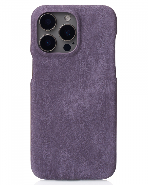 Чехол LEATHER Case для iPhone 14 Pro deep purple