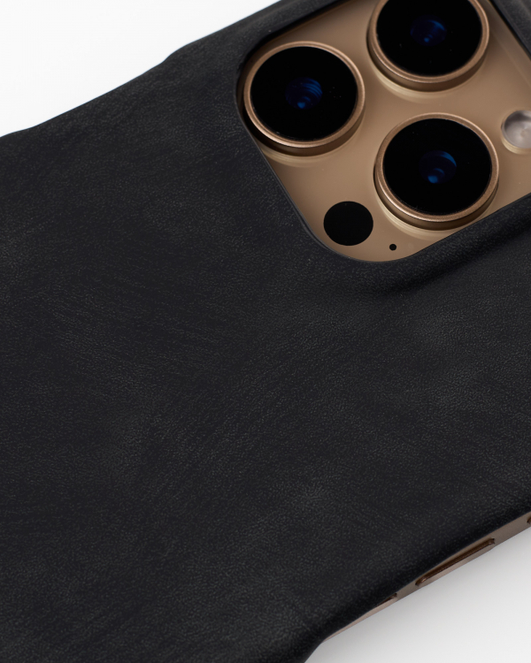 Чехол LEATHER Case для iPhone 15 Pro black