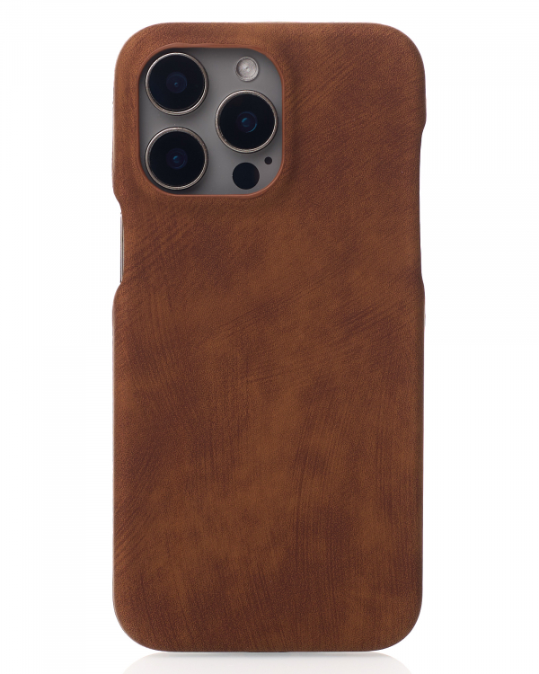 Чехол LEATHER Case для iPhone 15 Pro brown