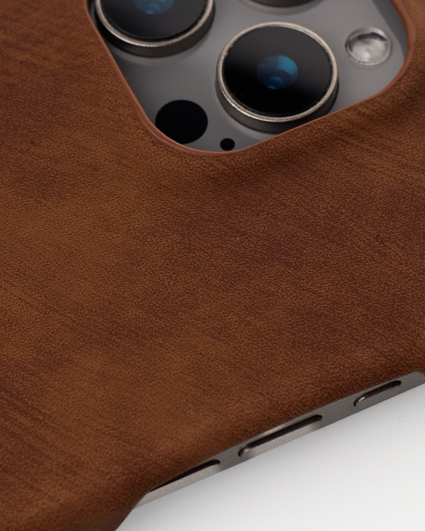 Чехол LEATHER Case для iPhone 15 Pro brown