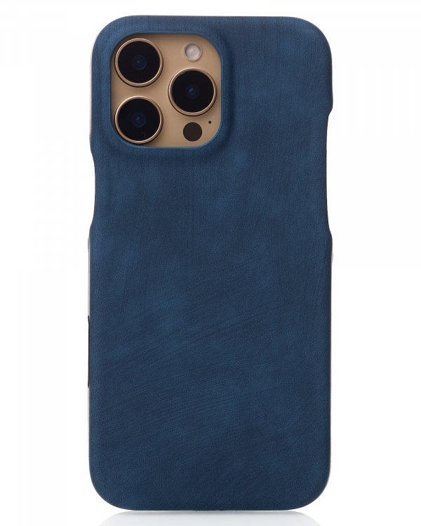 Чехол LEATHER Case для iPhone 15 Pro denim