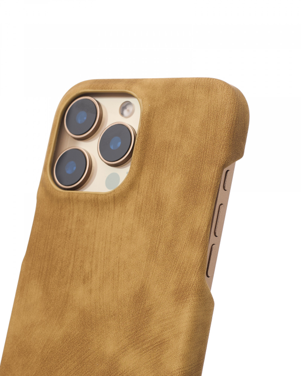 Чехол LEATHER Case для iPhone 15 Pro Max desert titanium