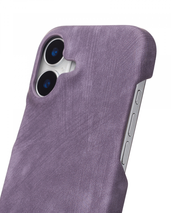 Чехол LEATHER Case для iPhone 16 deep purple