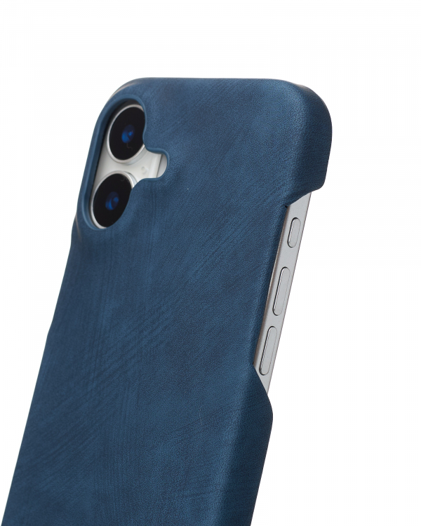 Чехол LEATHER Case для iPhone 16 denim