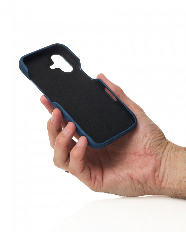 Чехол LEATHER Case для iPhone 16 denim