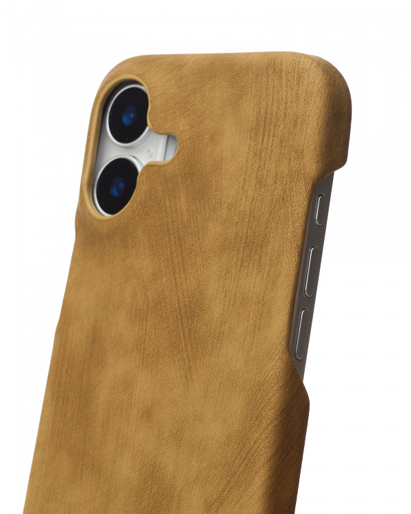 Чехол LEATHER Case для iPhone 16 desert titanium