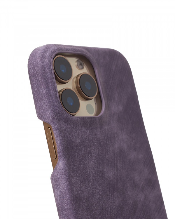 Чехол LEATHER Case для iPhone 16 Pro deep purple