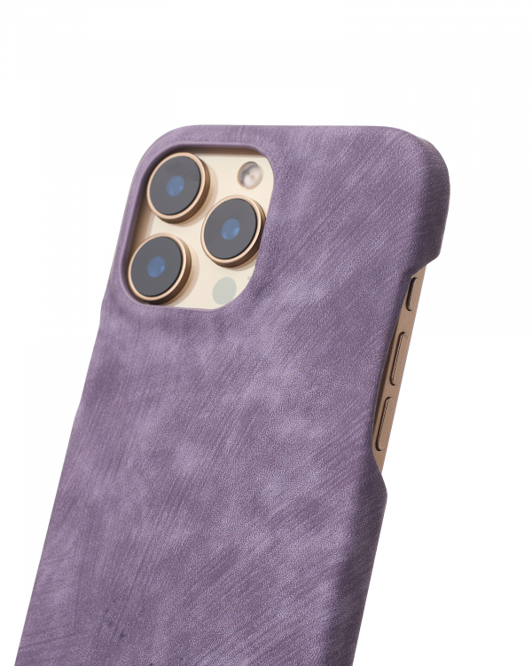 Чехол LEATHER Case для iPhone 16 Pro deep purple