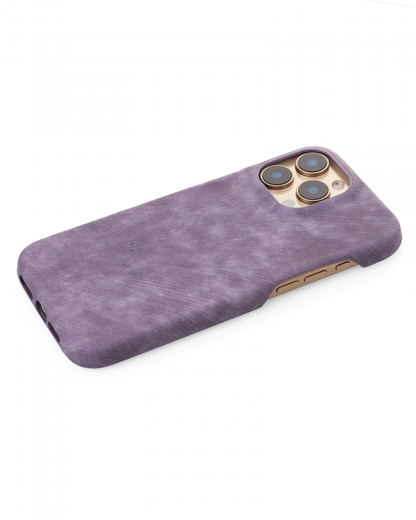 Чехол LEATHER Case для iPhone 16 Pro deep purple