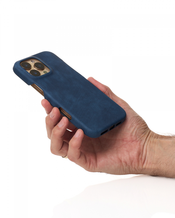 Чехол LEATHER Case для iPhone 16 Pro denim