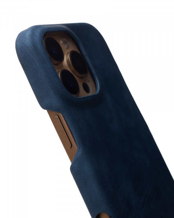Чехол LEATHER Case для iPhone 16 Pro denim