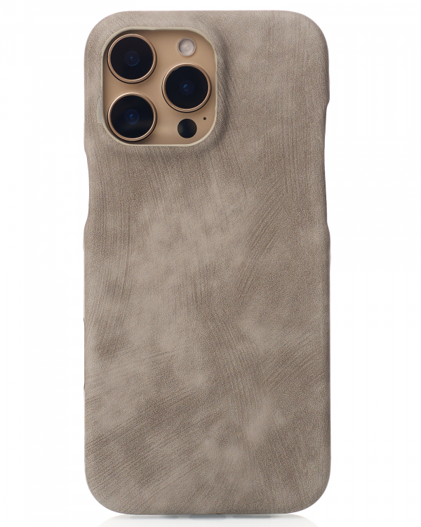 Чехол LEATHER Case для iPhone 16 Pro natural titanium