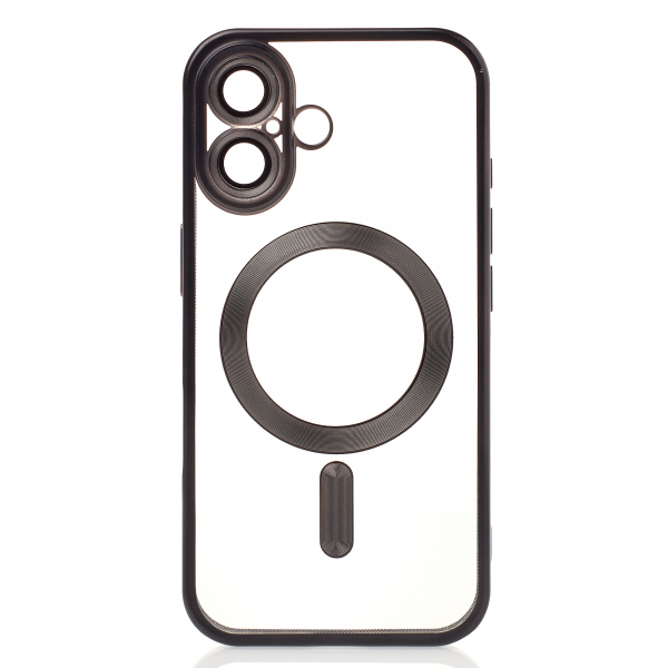 Силиконовый чехол MagSafe SHINING MATTE для iPhone 16 Plus black