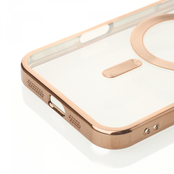 Силиконовый чехол MagSafe SHINING MATTE для iPhone 16 Plus desert titanium