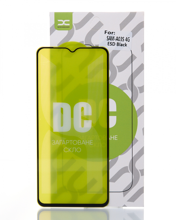 юЗащитное стекло DC для Samsung A02 / A02s / A03 / A03s / A04 / A04S / A04E / A12 / A23 / M12 / M13 / M23 / M33 черный