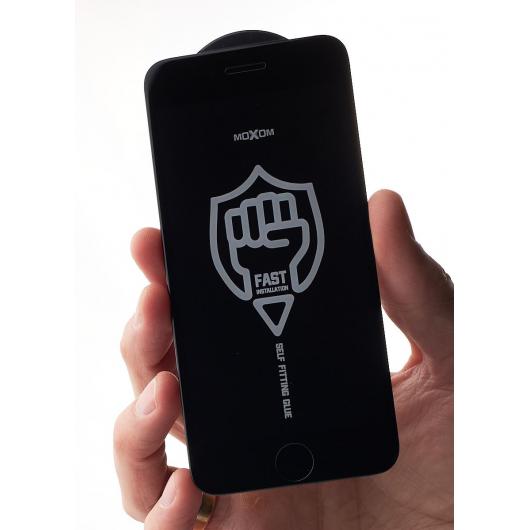 Защитное стекло MOXOM FS для iPhone 6 черный