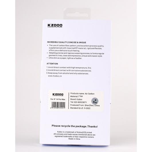 Карбоновый чехол K-DOO Air Carbon (UltraSlim 0.45mm) для iPhone 13 Pro Max синий