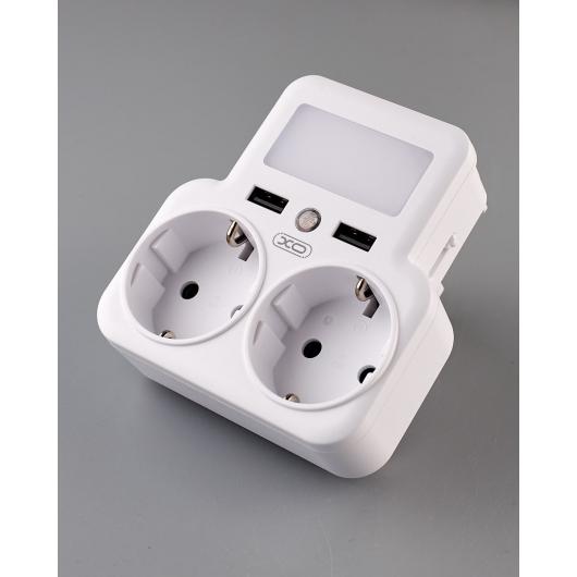 Сетевой фильтр двойник XO 2USB/ 2 OUTLET/ 2.4A (WL09) белый