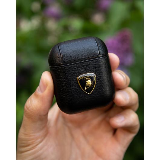 Чехол для Airpods 1/2 LEATHER BRANDS Lamborghini