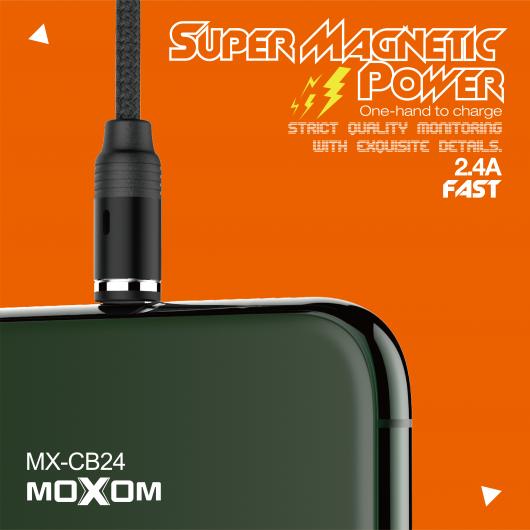 USB cable MOXOM Lightning (MX-CB24) Magnetic черный