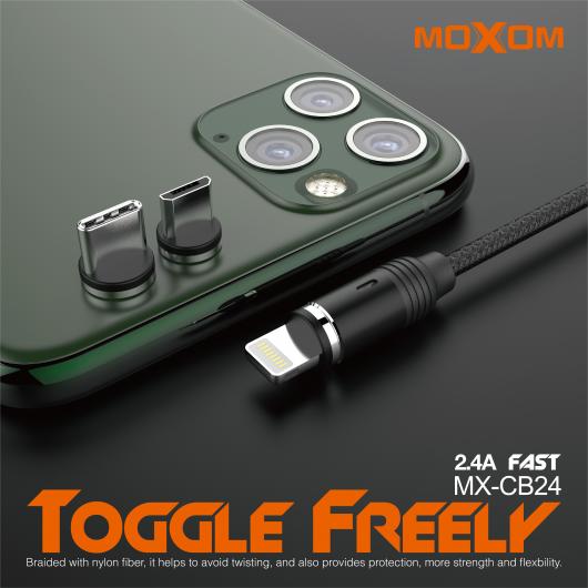 USB cable MOXOM Lightning (MX-CB24) Magnetic черный