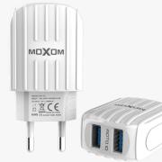 Сетевое зарядное устройство MOXOM 2в1 micro 2USB/2.4A (KH-48) белый