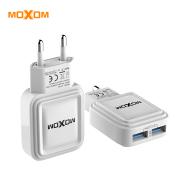 Сетевое зарядное устройство MOXOM 2в1 Type-C 2USB/5V 2.4A AUTO ID (KH-52) белый